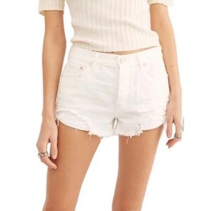 NWT Free People white jean shorts